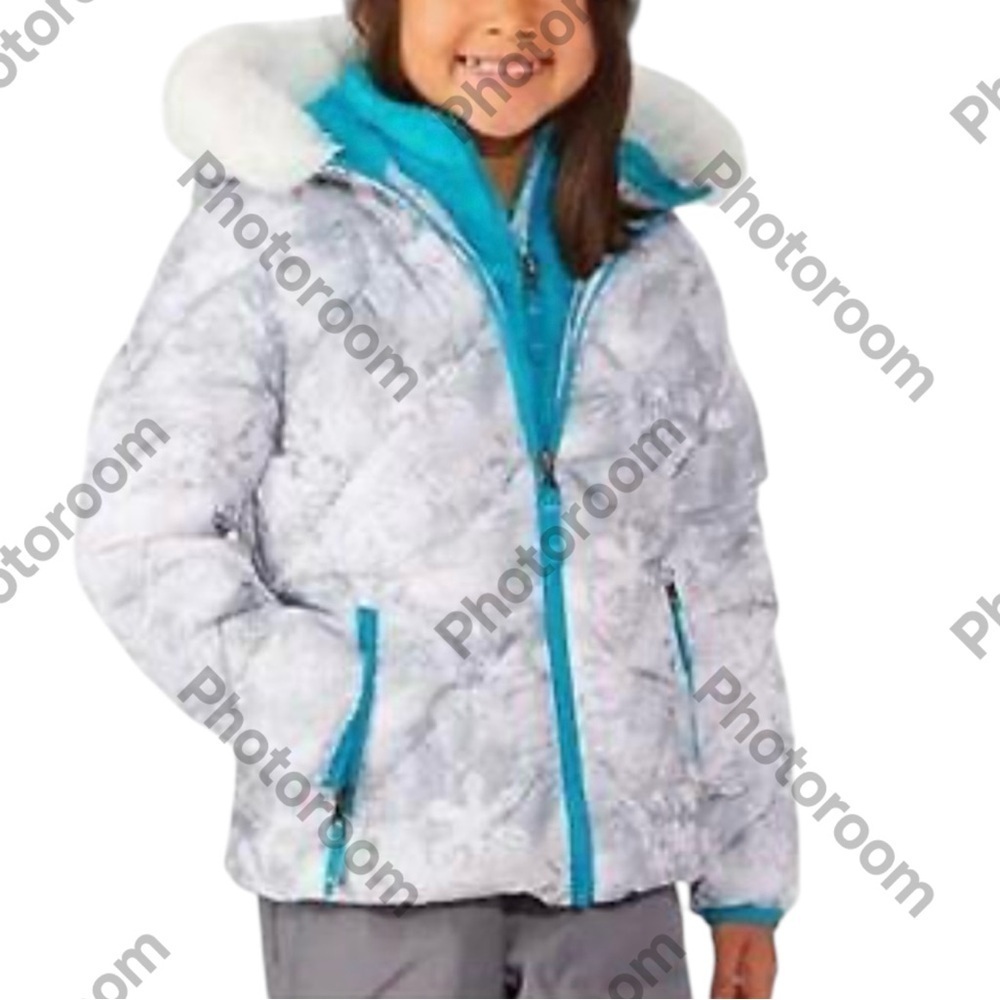 SNOZU Girl’s hooded puffer hooded coat Ice Princess